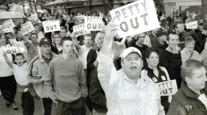 Petty out demonstration in Swansea [Click to enlarge the image]