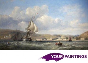 Oystermouth from the Sea by James Harris Senior